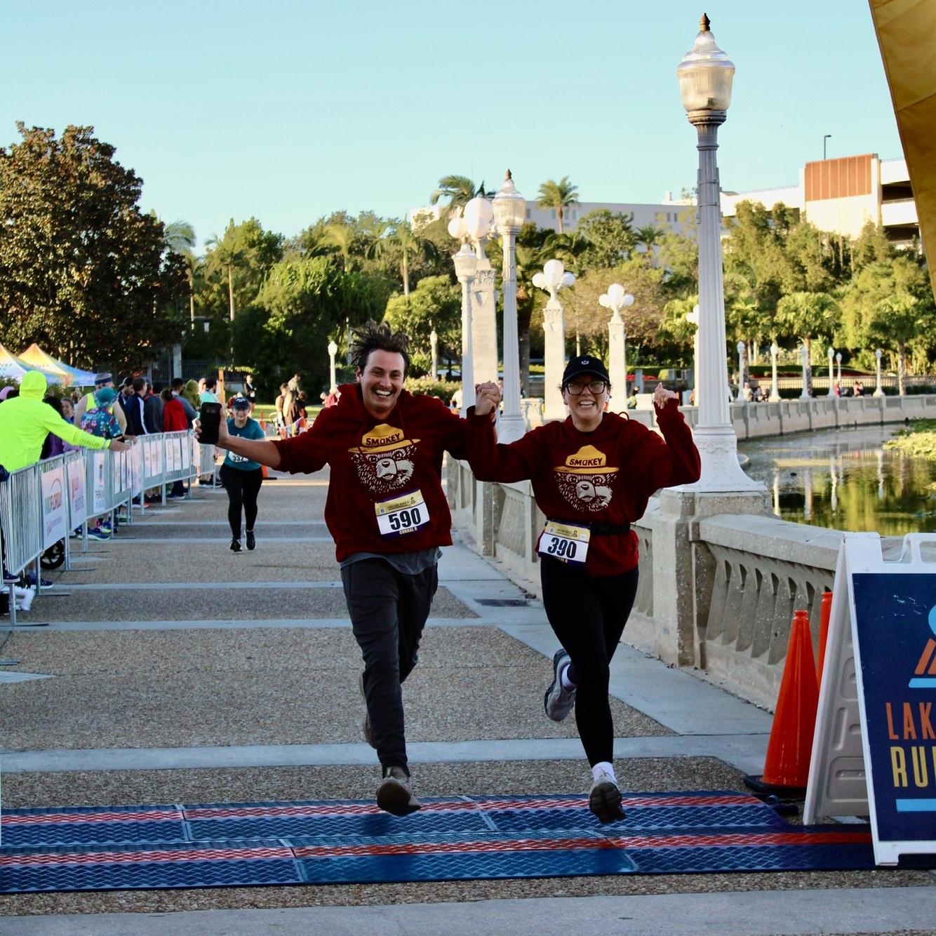 Running across the finish line of our first 10K!
- 11/1/2025