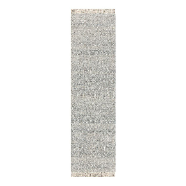 Wheatley Synthetic Rug with Anti-Slip Backing, Chambray Multi, 2.5' x 9'