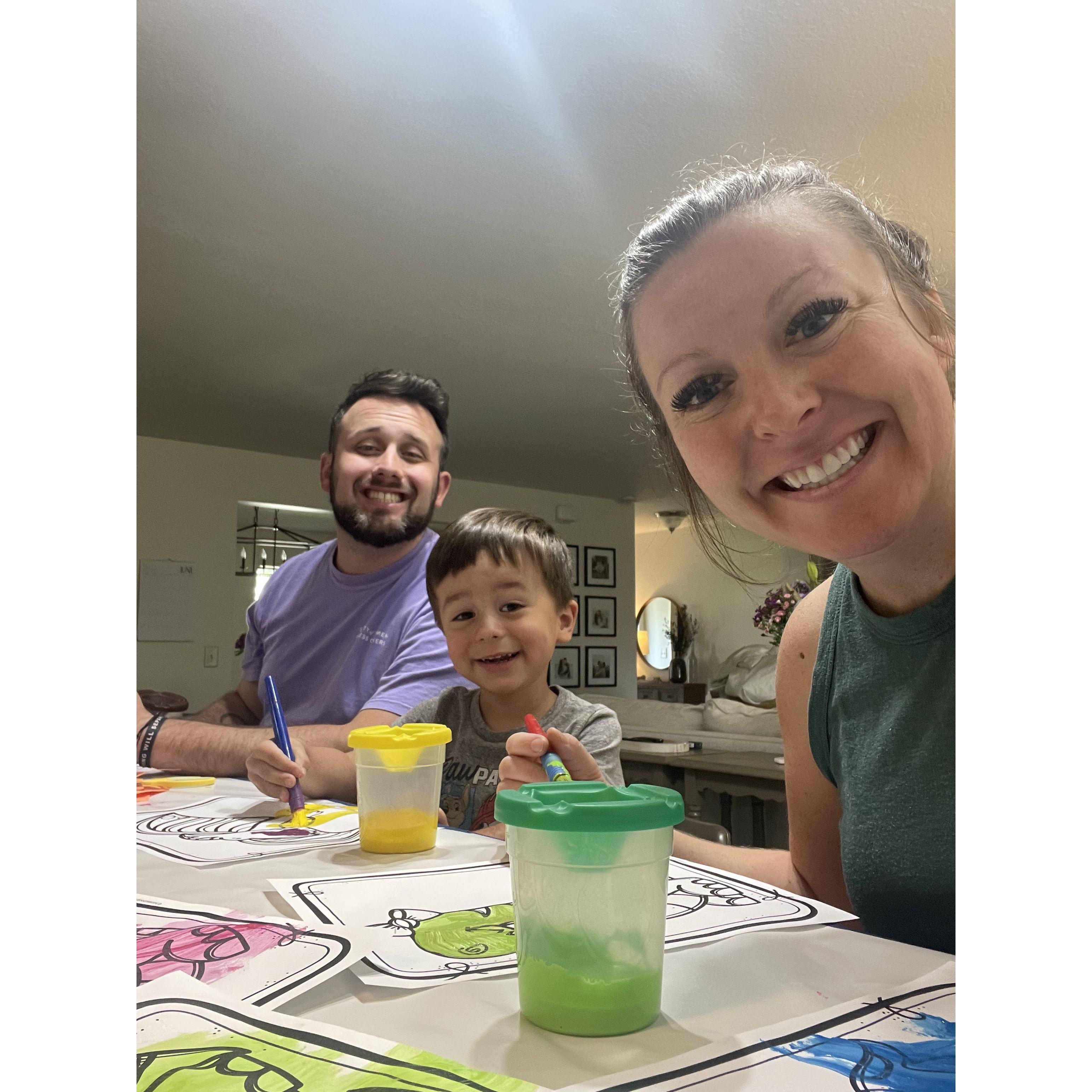 Family painting project, Summer 2023 (Fun Fact: We do these every time Jackson is with us!)