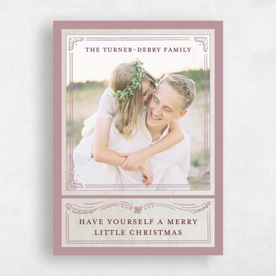 Dusty Rose, Pink Holiday Card - Westoak