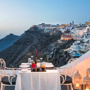 Dinner in Santorini