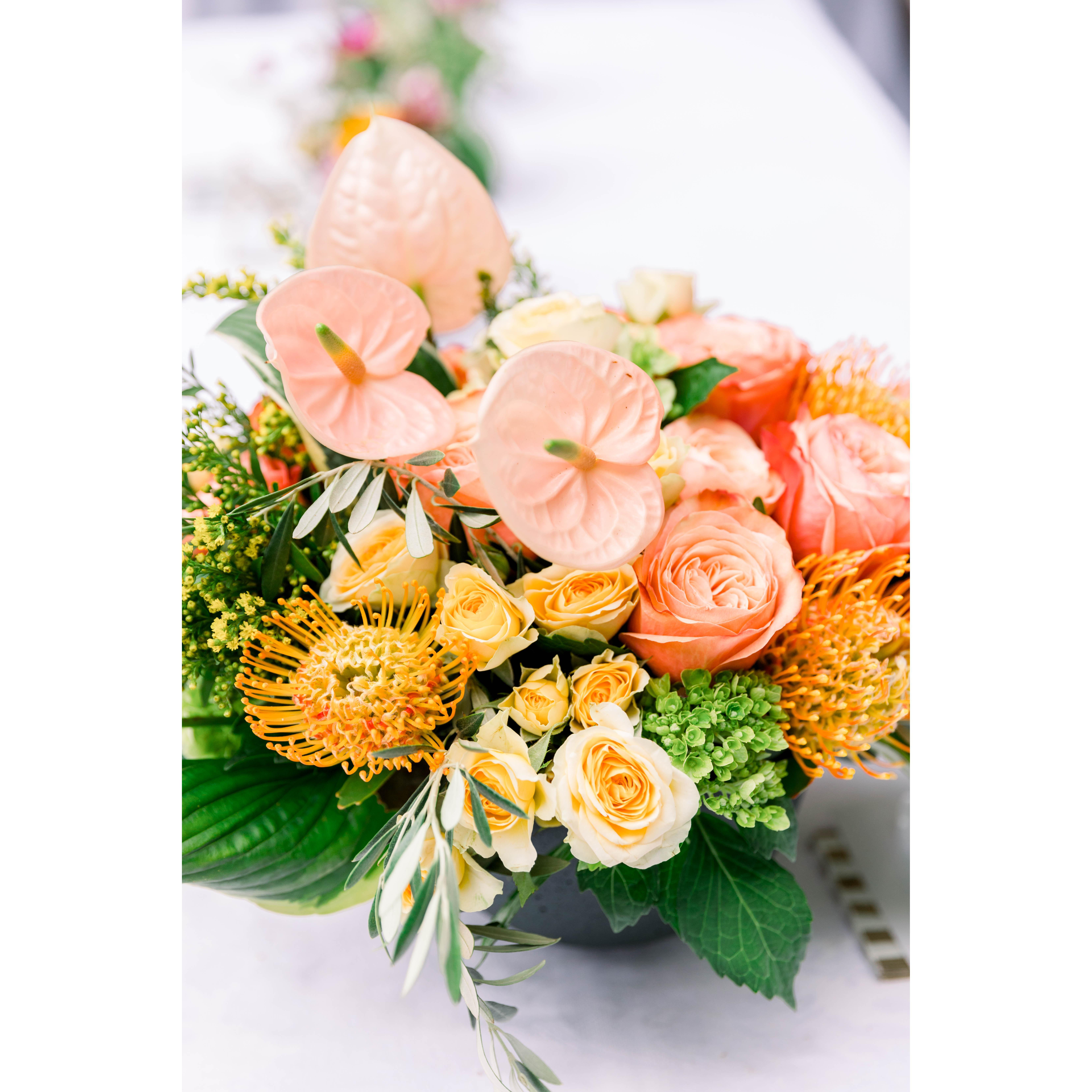 Aunt Nikki brought the most beautiful flowers for our reception.