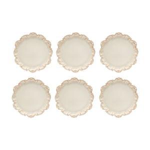 Riviera Set-of-Six Shell Ceramic Dessert Plates
