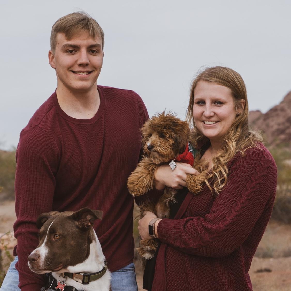Christmas Family Photos - Chevy is 2 years and Koda is 6 months