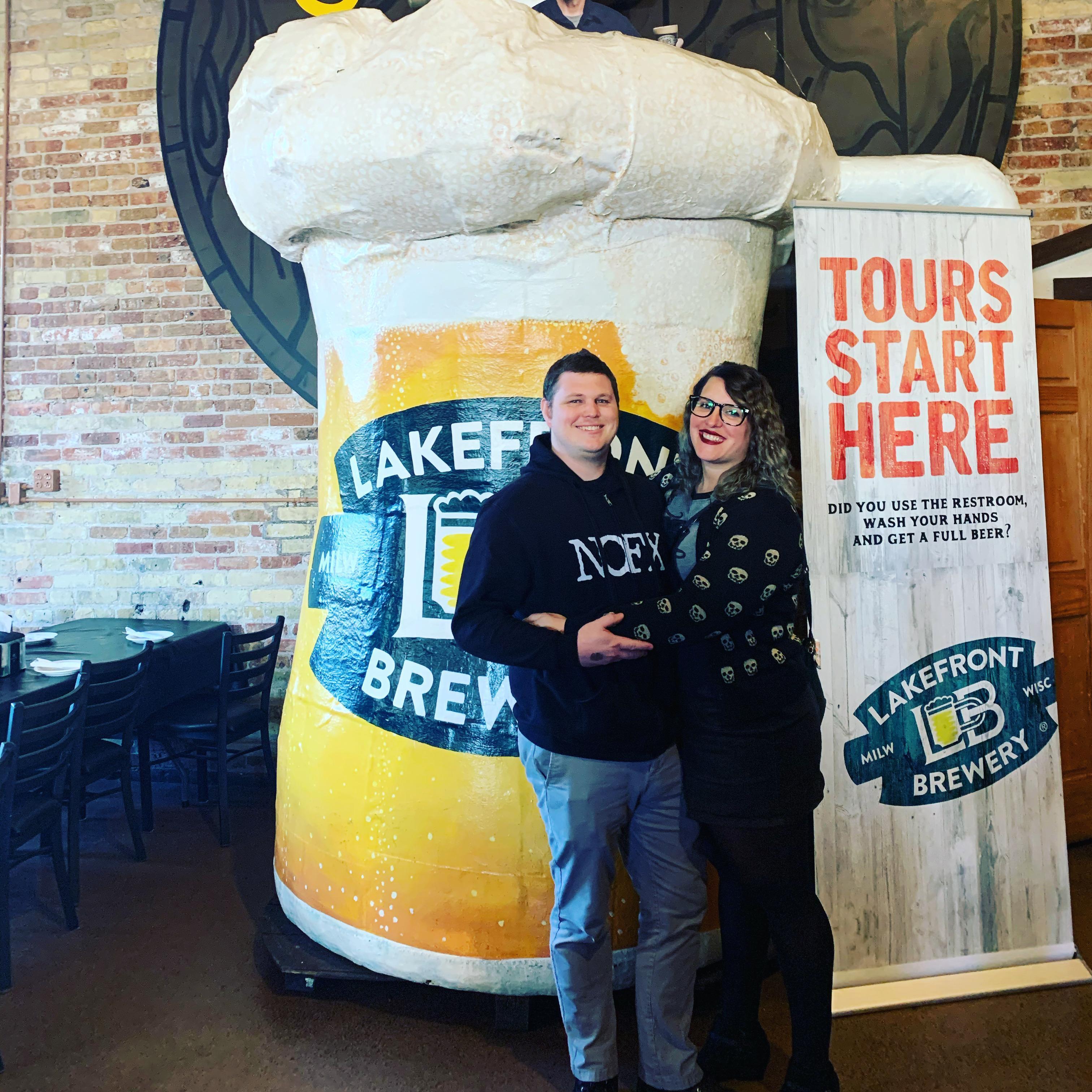 At are favorite brewery, Lakefront up in Milwaukee