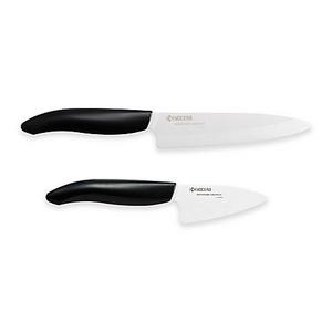 Kyocera 2-Piece Advanced Ceramic Knife Set in White/Black