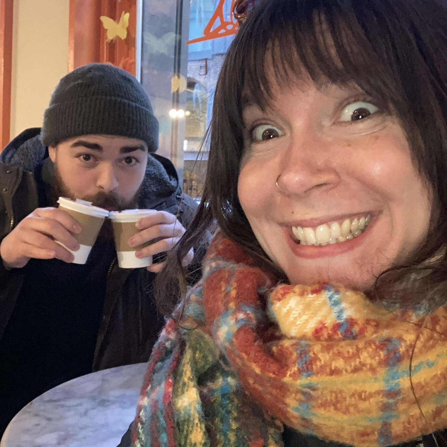 Jacques Torres hot chocolates (moments before the BIG moment).