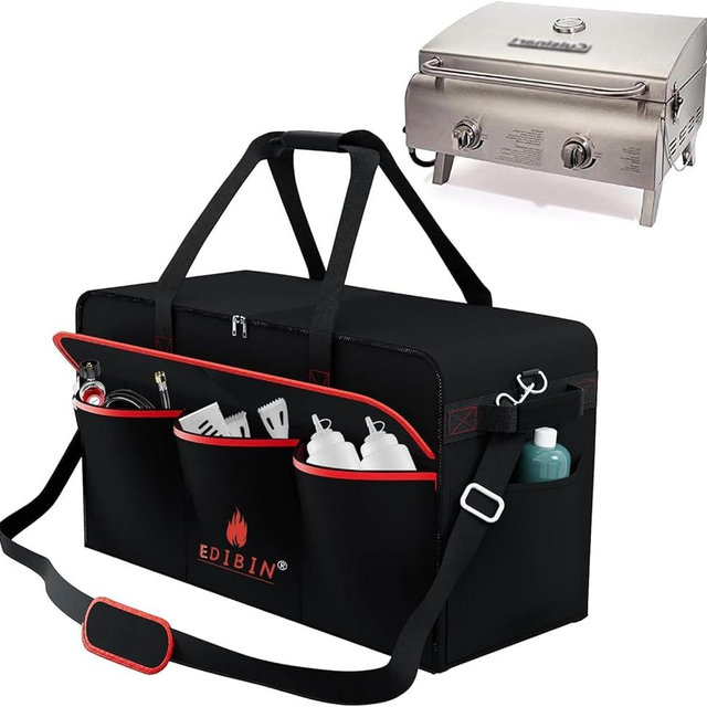 EDIBIN Carry Bag Compatible with Cuisinart CGG 306 Chef's Style Tabletop Grill,Water-resistant Portable Grill Bag for Cuisinart CGG-306 Chef's Style Tabletop Gas Grill