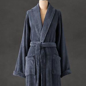 Luxury Plush Long Robe (Washed Indigo)