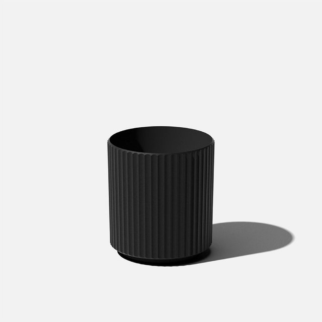 Veradek Demi Series 12" Plastic-Stone Planter - Black