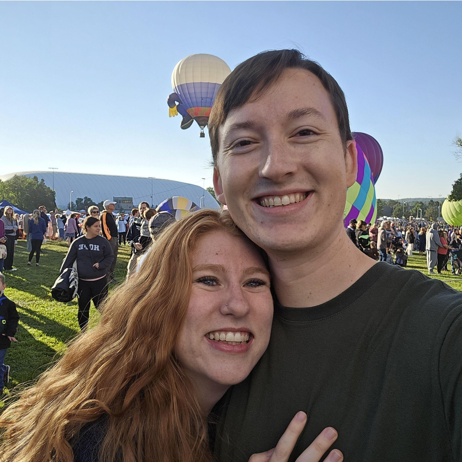 And this is from the MORNING of the Balloon Glow, where the balloons actually took off!