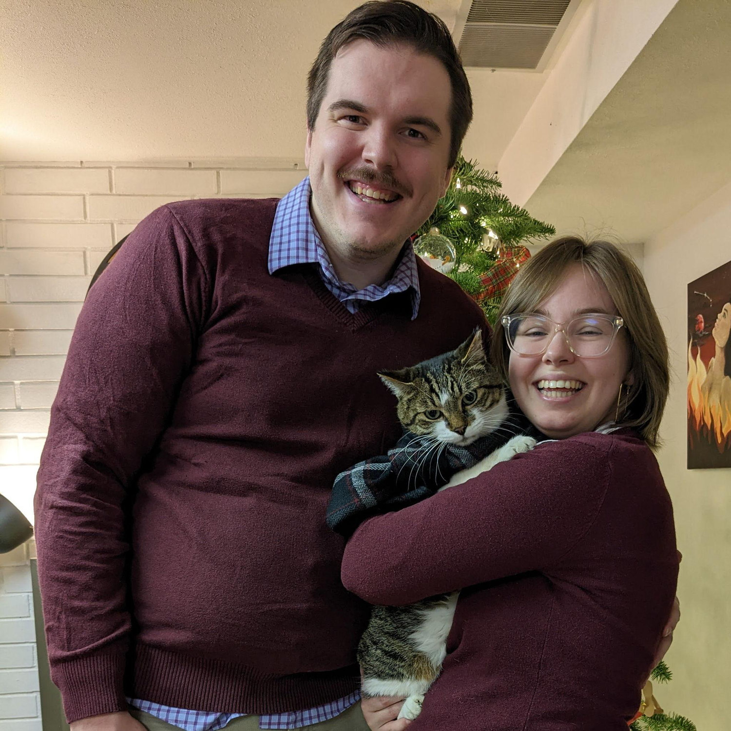 After about a year of dating, we moved in together along with Hannah's cat Chewy