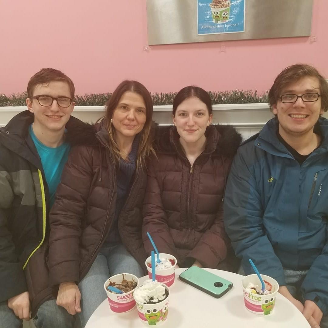 Caleb, Mom (Holly), Alyssa, Trevor