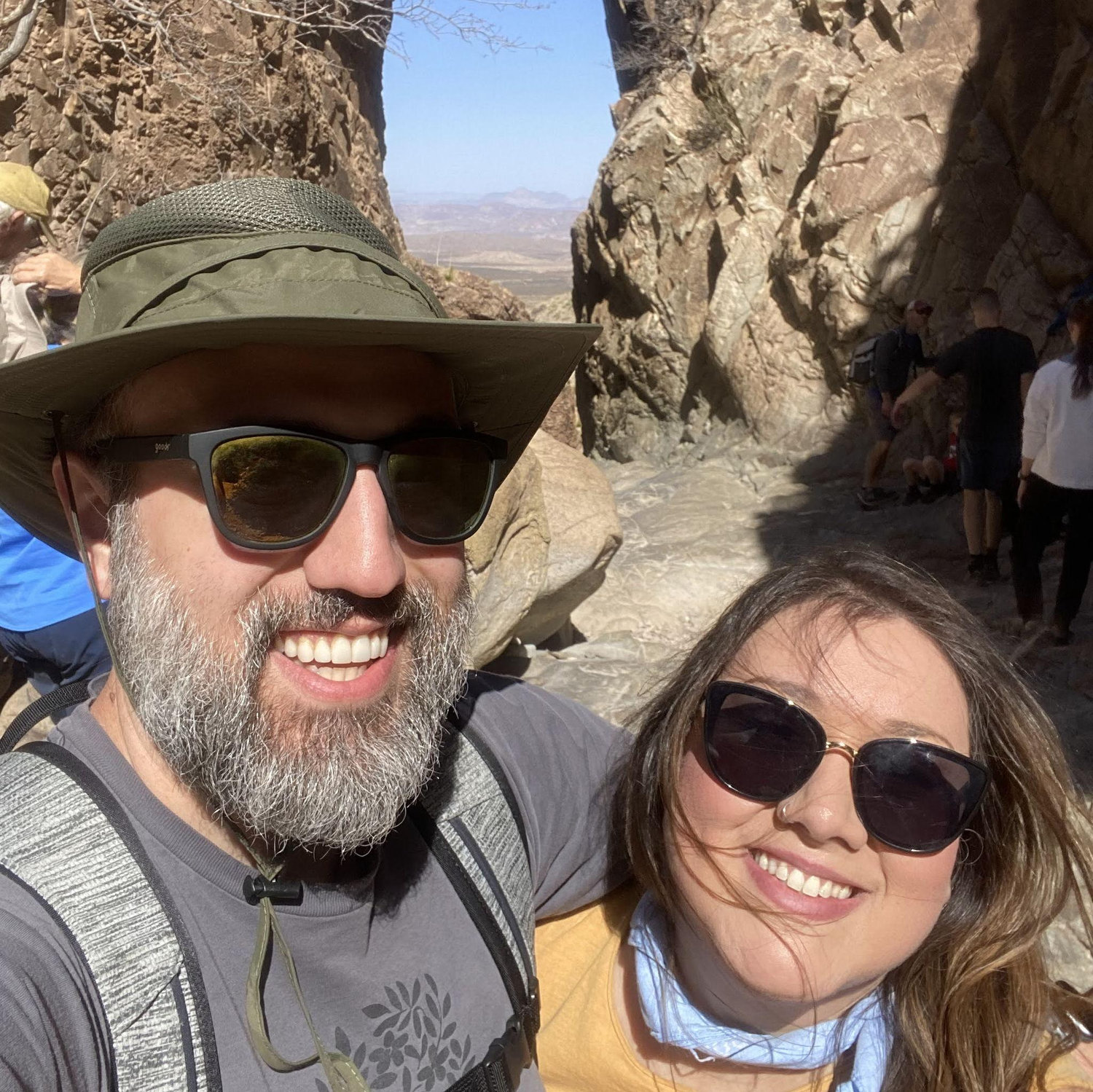Enjoying the view from "The Window" during our hike at Big Bend National Park in March 2022