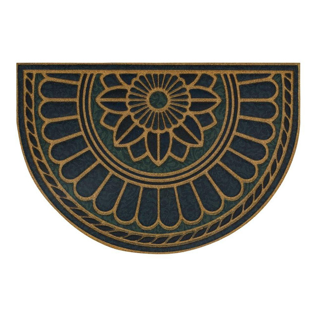 Mohawk Home Swirl Style Casual Ornamental Denim Blue 2' X 3' All Weather Outdoor Door Mat Perfect for Porch, Garage