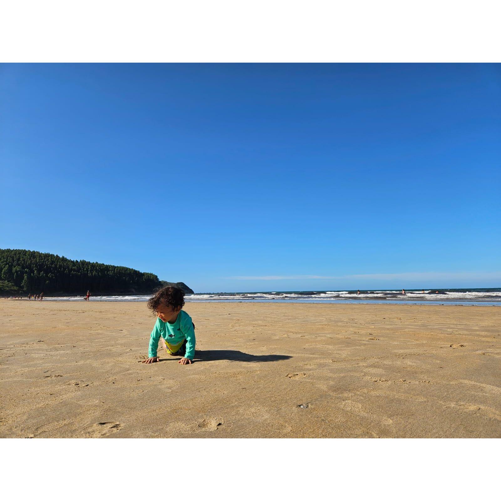 Even Luc enjoys the beach!