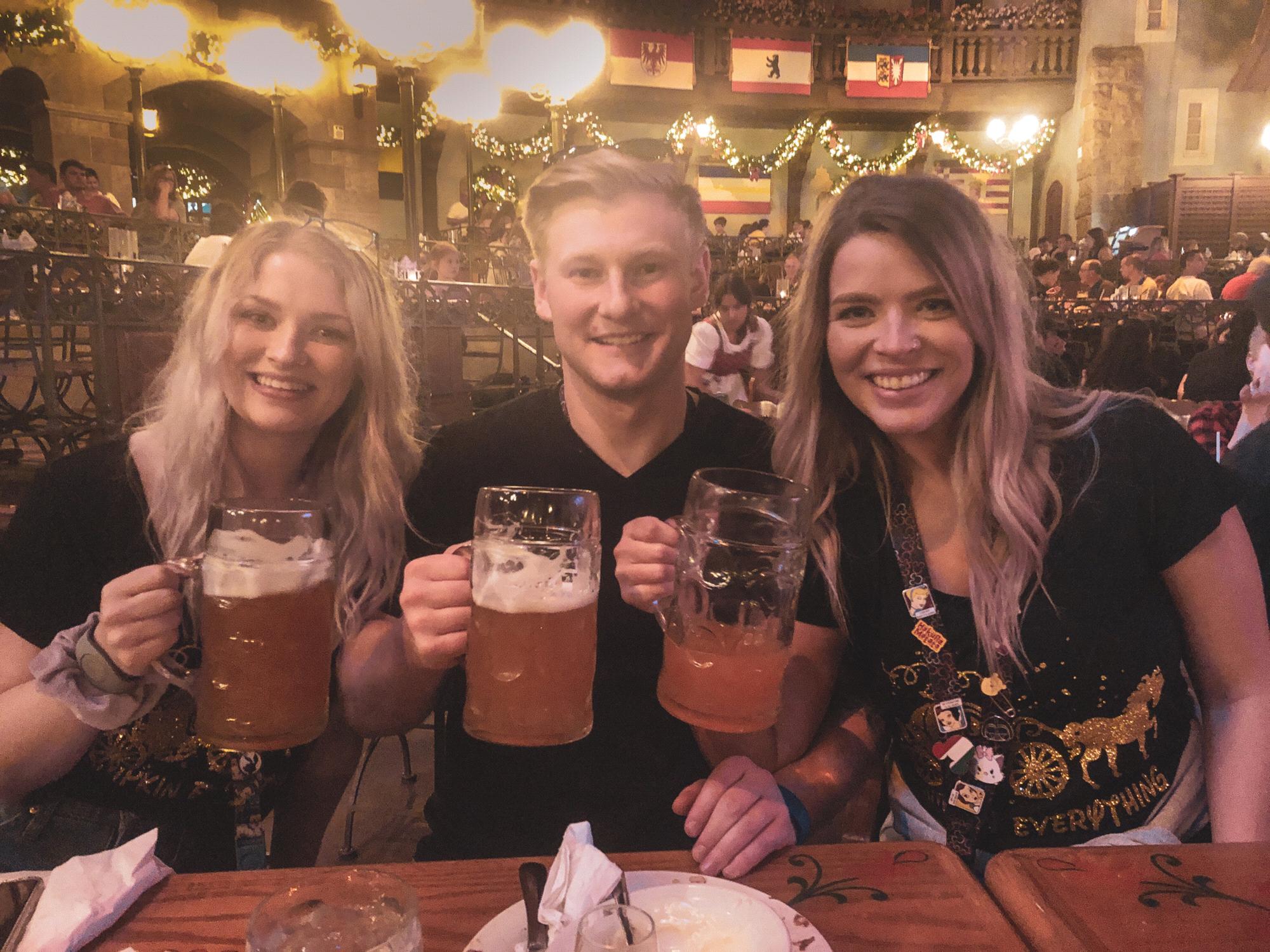 German restaurant in Disney's Epcot for Thanksgiving dinner 2019 with Joy's sister Gracie.