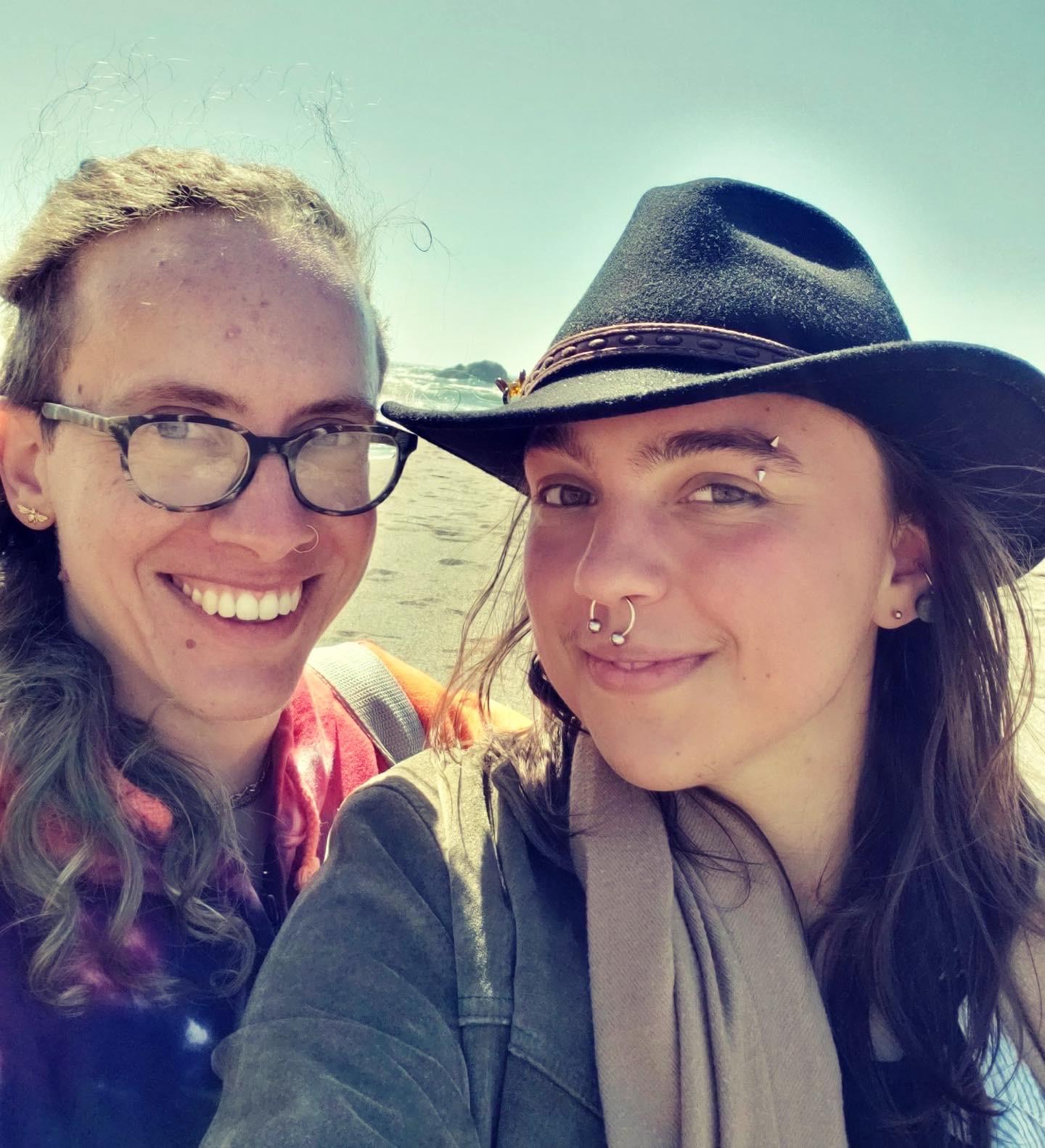 At the beach for a picnic on our 3rd anniversary!
