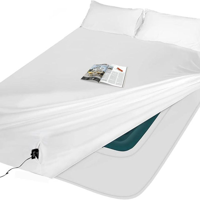 AEHISDHIE Queen Sheet Sets Air Mattress Sheets - 3 Pieces Queen Sheets Sets 16 to 24 inch - Inflate Without Disassembly Convenient & Firm Easy to use Air Mattress (White, Queen)