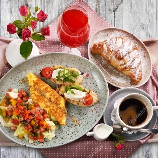 A Hardy Italian breakfast, prepared and catered by the Tuscan Mammas.