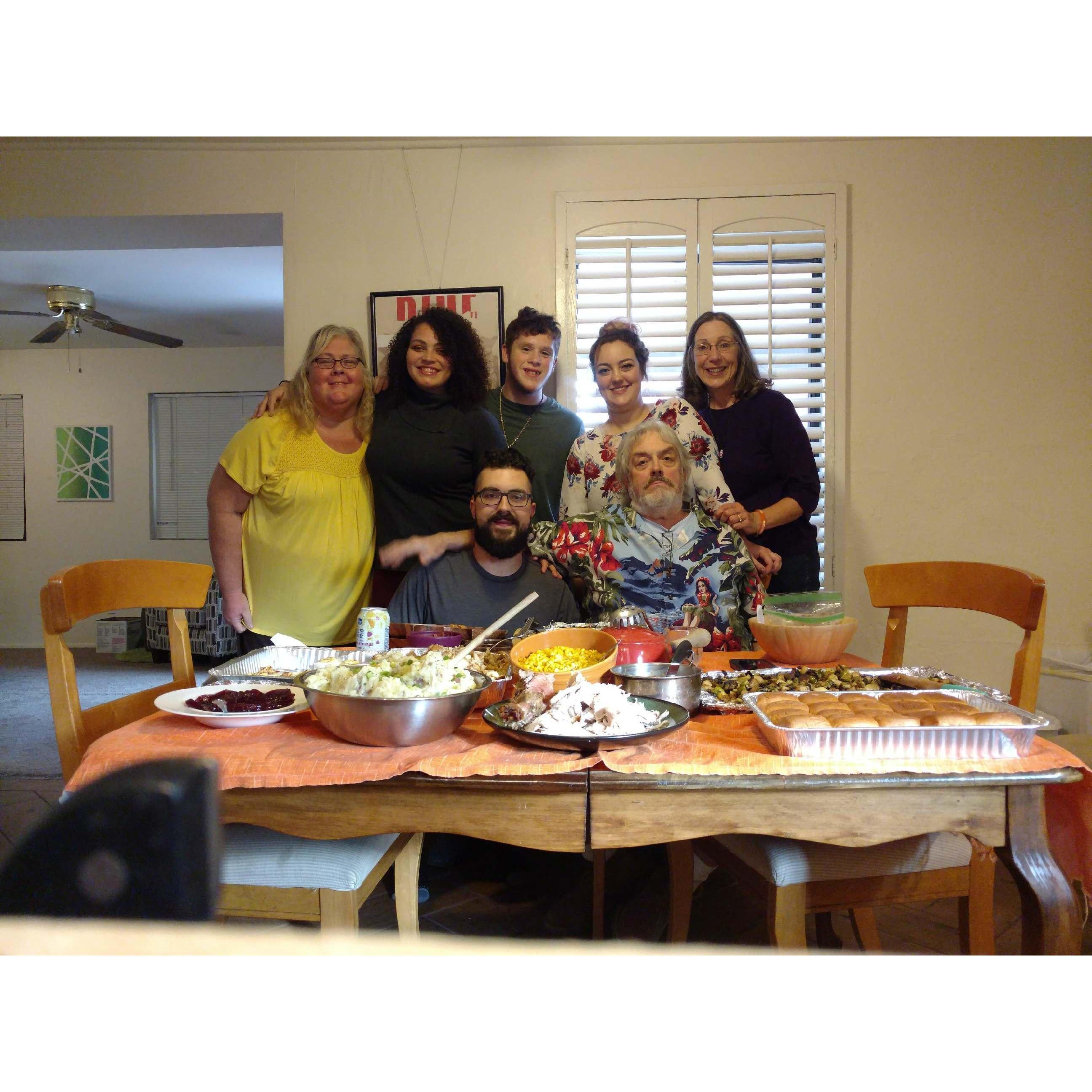 Our wonderful families meeting each other at Thanksgiving.