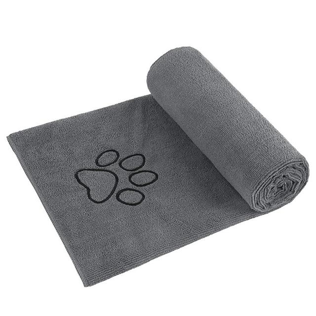 SUNLAND Dog Towel Super Absorbent Pet Bath Towel Microfiber Pet Drying Towel for Small, Medium, Large Dogs and Cats 30Inch x 50Inch