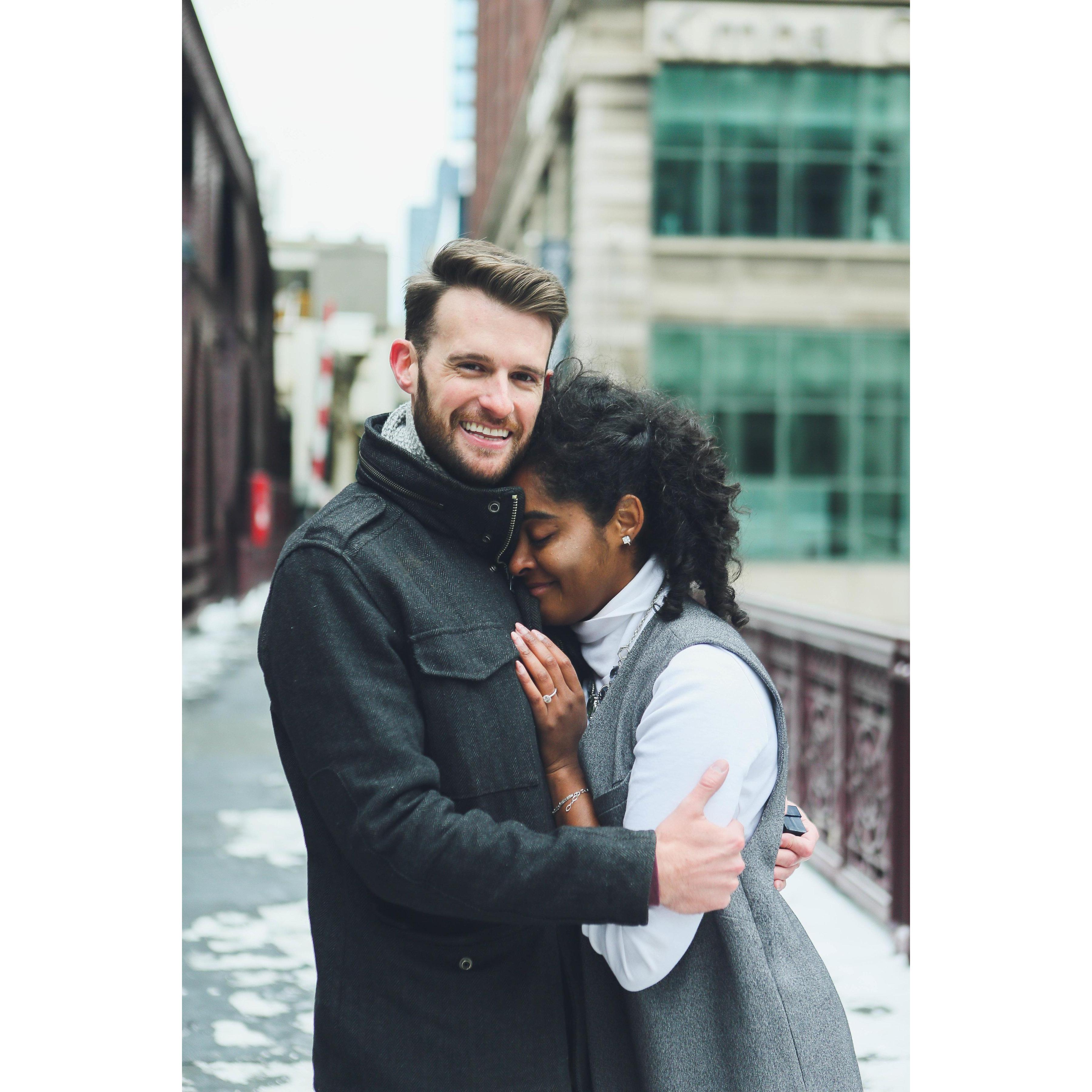 Officially happily engaged.