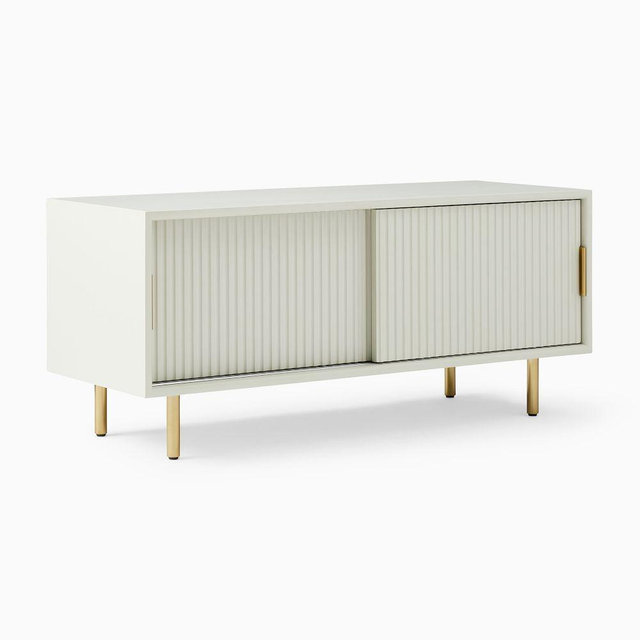 Quinn 42" Storage Bench, Haze, Antique Brass
