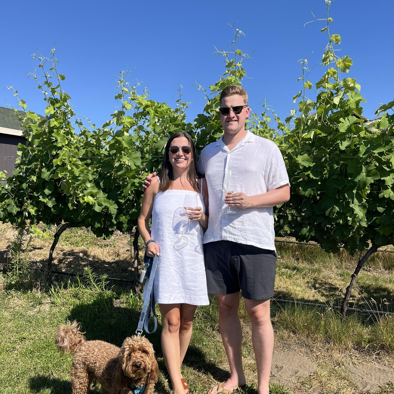Wine tasting in Chelan, our happy place