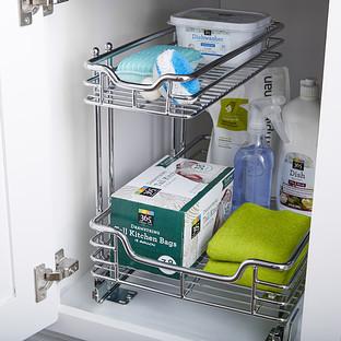 Chrome 2-Tier Sliding Organizer