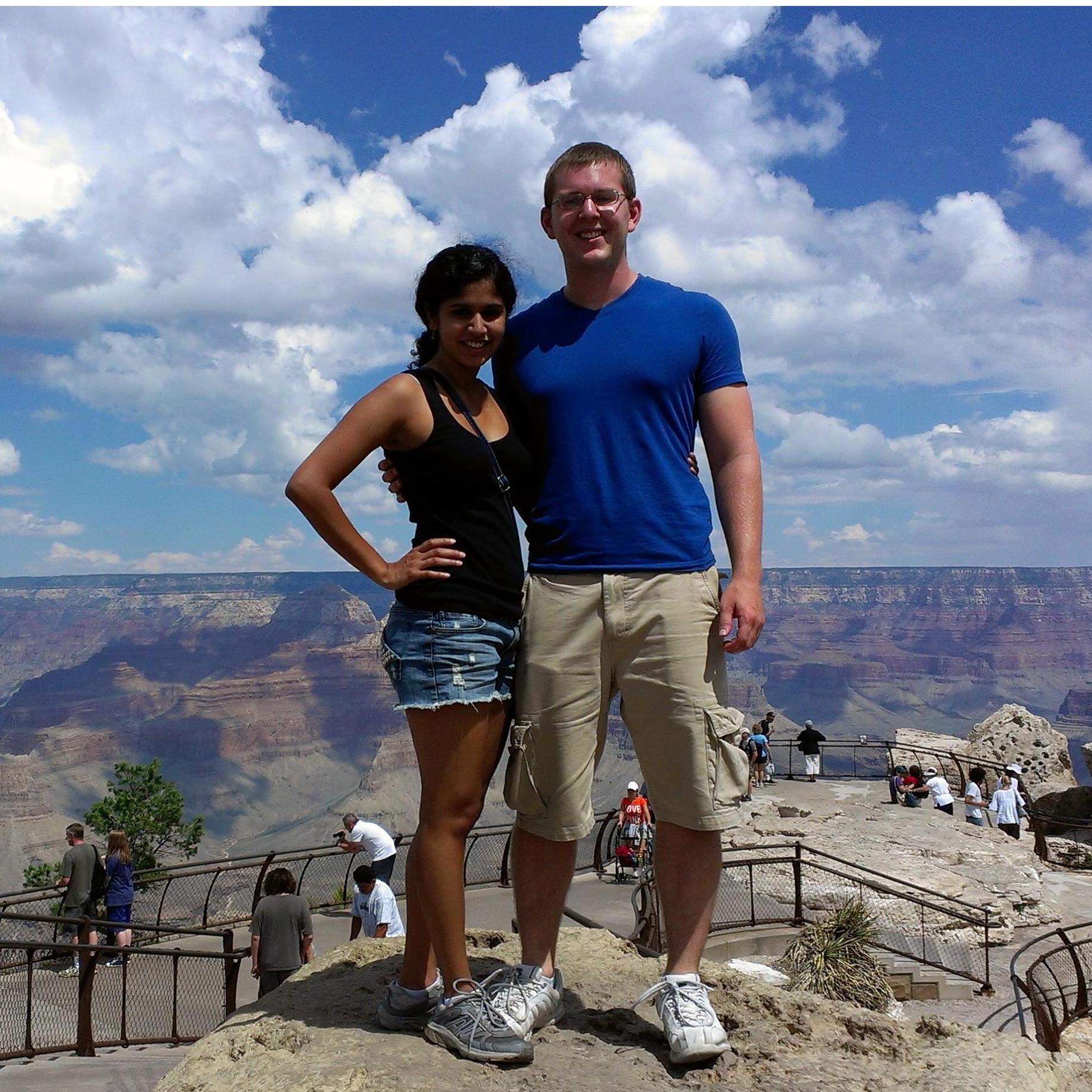 Grand Canyon, Sept 2012. Scott and Debika stopped at the South Rim on their way across the country to Davis.