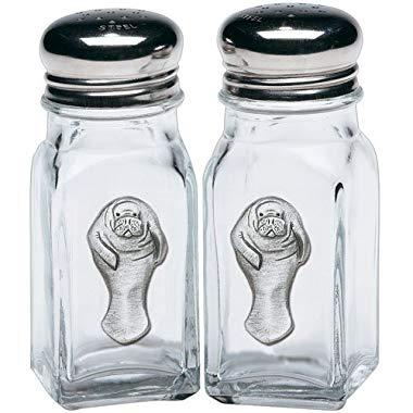 1pc, Pewter Manatee Salt & Pepper Shakers