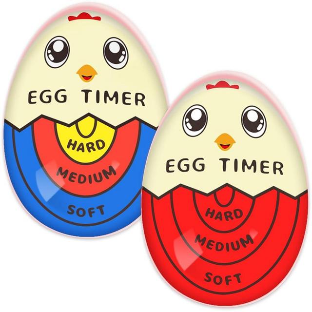 Lasubst Egg Timer That Goes in Water for Boiling Eggs Soft Hard Boiled Egg Timer, 1 Red 1 Color
