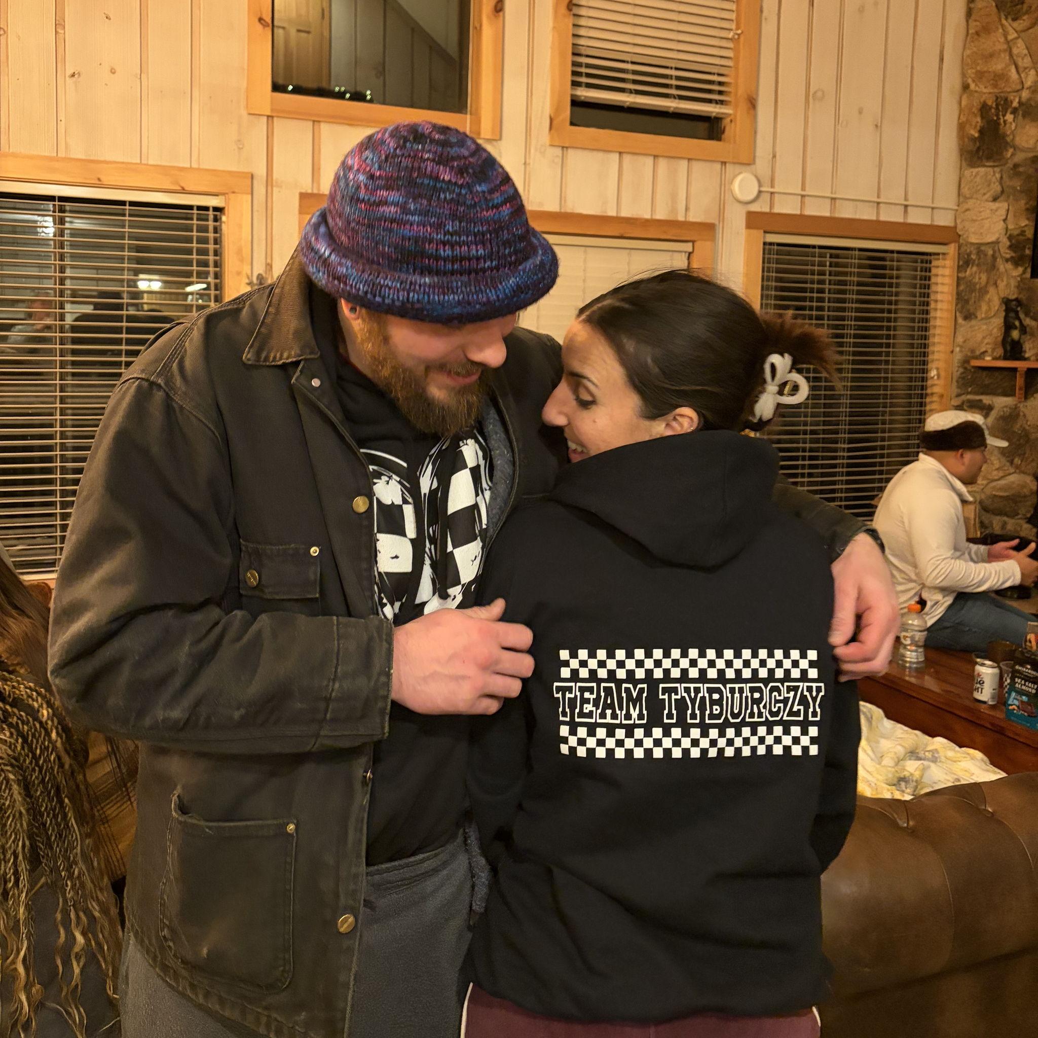 Thank you Erin & Eric for our #TeamTyburczy sweatshirts! We're obsessed! ๐