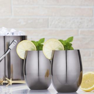 Gunmetal Beverage Tumbler, Set of 2