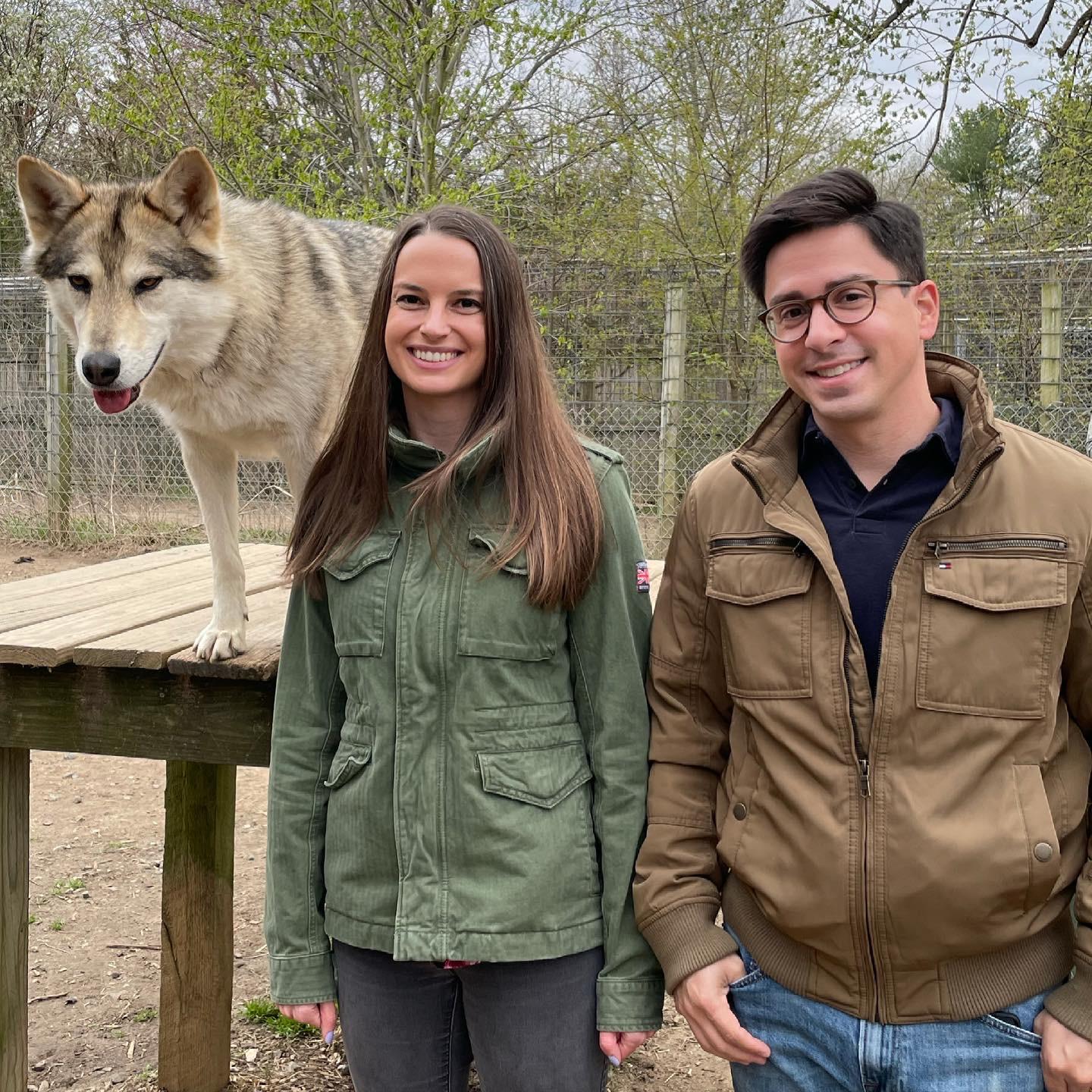 Visiting Howling woods wolf farm to play with some wolves!