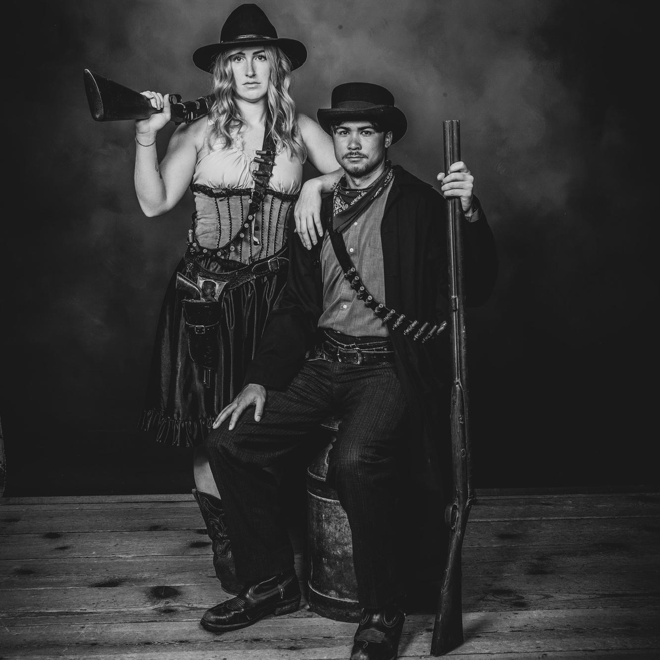 We took a bunch of old western photos with the family in Jackson Hole!