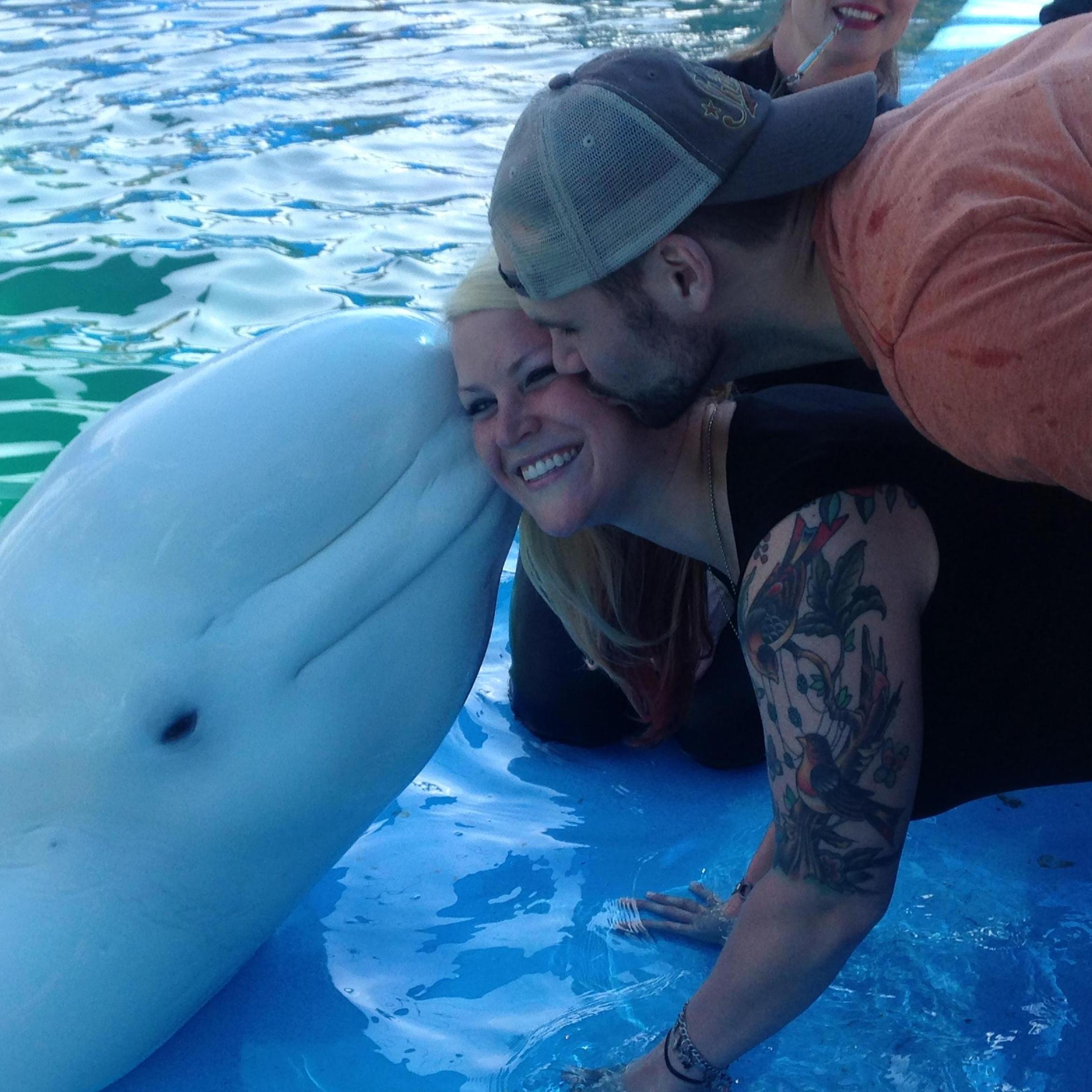 During Zach's second visit to San Antonio, he came to Sea World and got to meet some of my animal buddies!