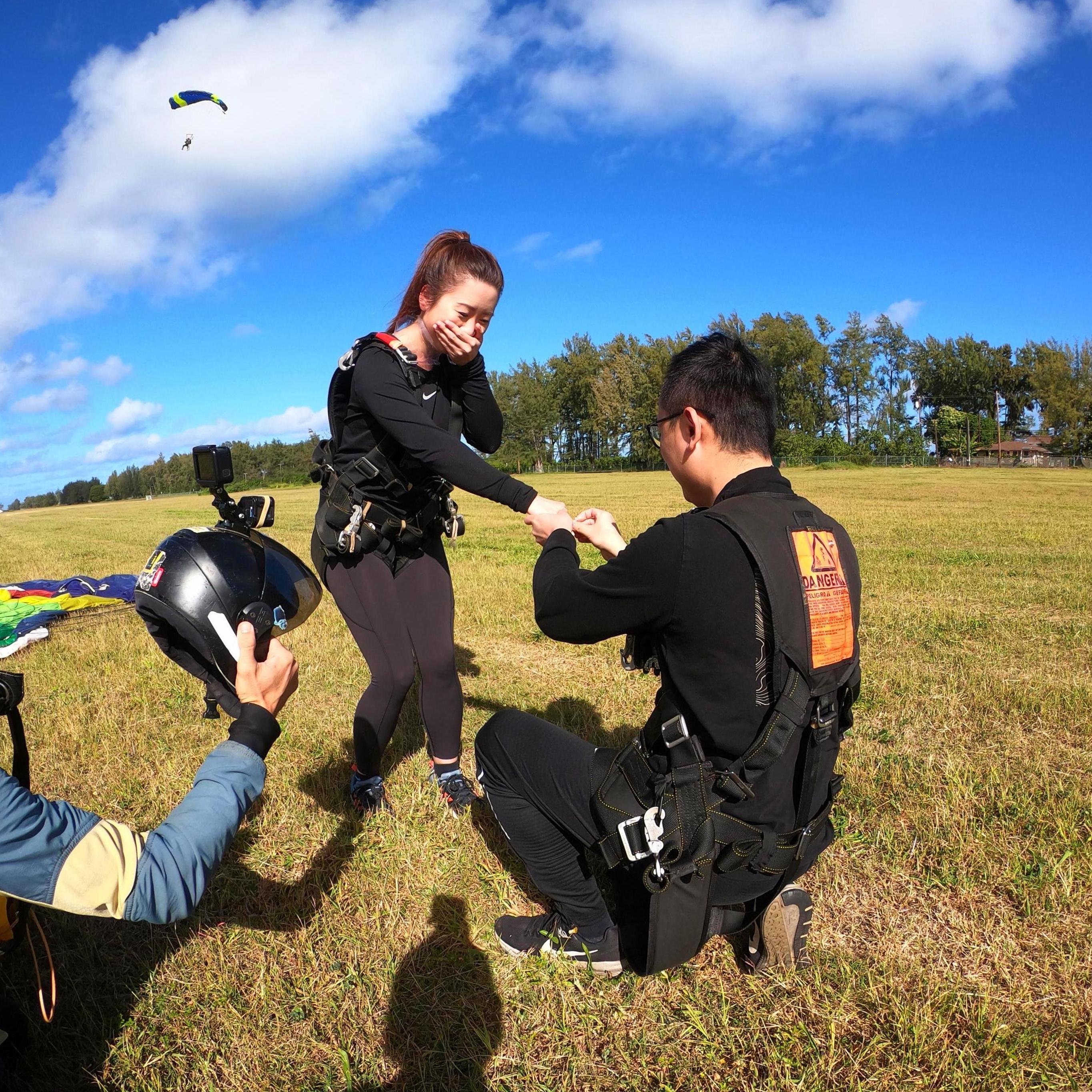 Skydive Marriage Proposal, Hawaii
