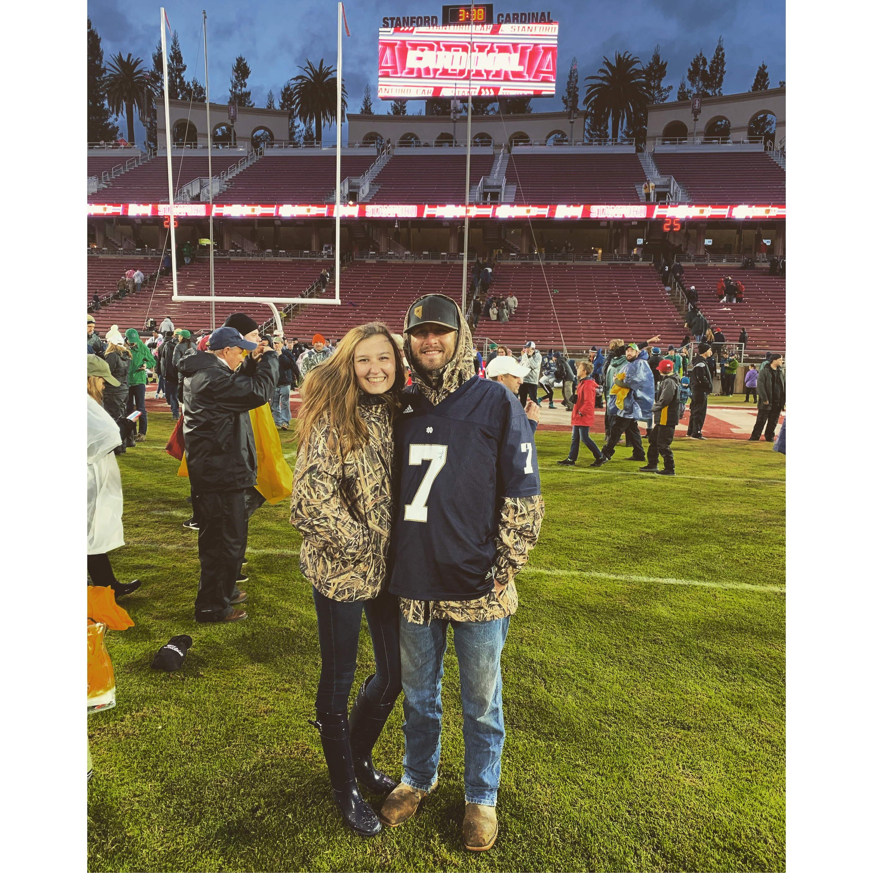 First Notre Dame game together @ Stanford