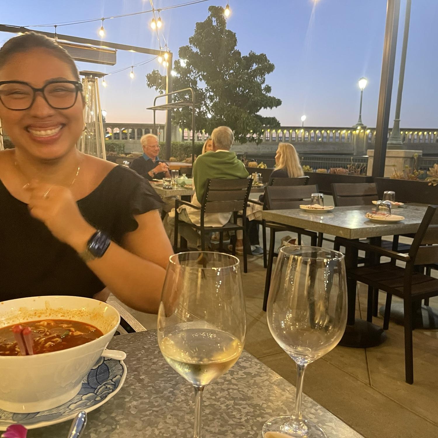 A beautiful dinner in downtown Napa!!