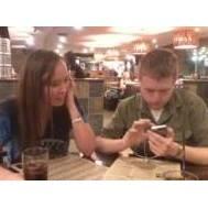 Covert photo of covert Model UN footage being shown.