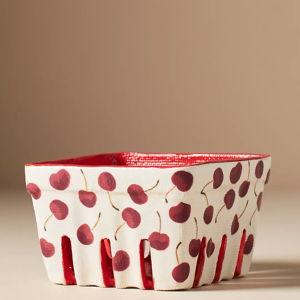 Fruta Stoneware Berry Basket