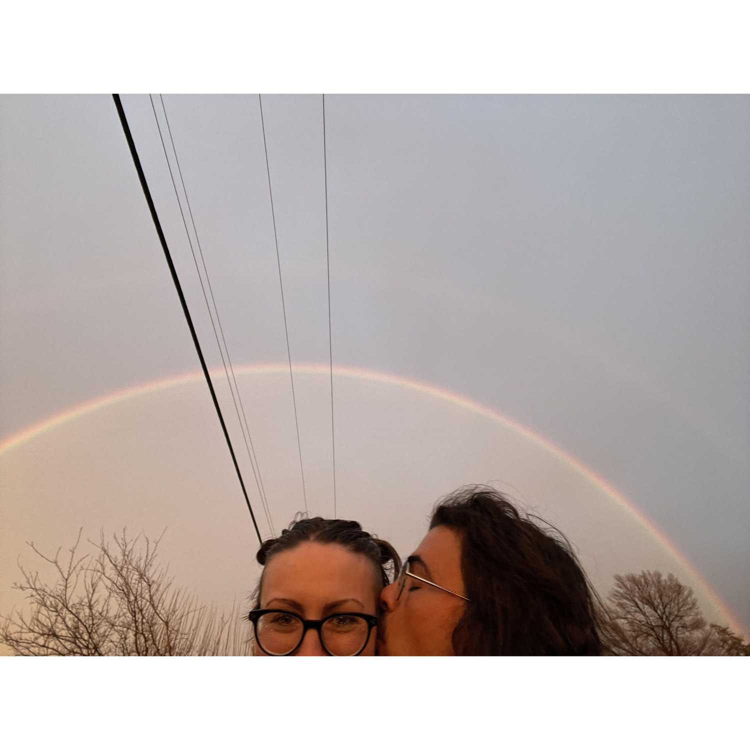 Right after moving into our studio together, a perfect rainbow.
