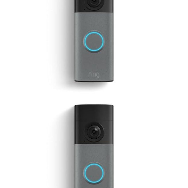 Ring Battery Doorbell (newest model), Retinal 2K with wide-angle video, up to 6x Enhanced Zoom, Two-Way Talk, and Built-In Battery, 2-pack Speckled Gray