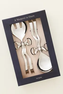 Benedita Stainless Steel Bow Serve Set