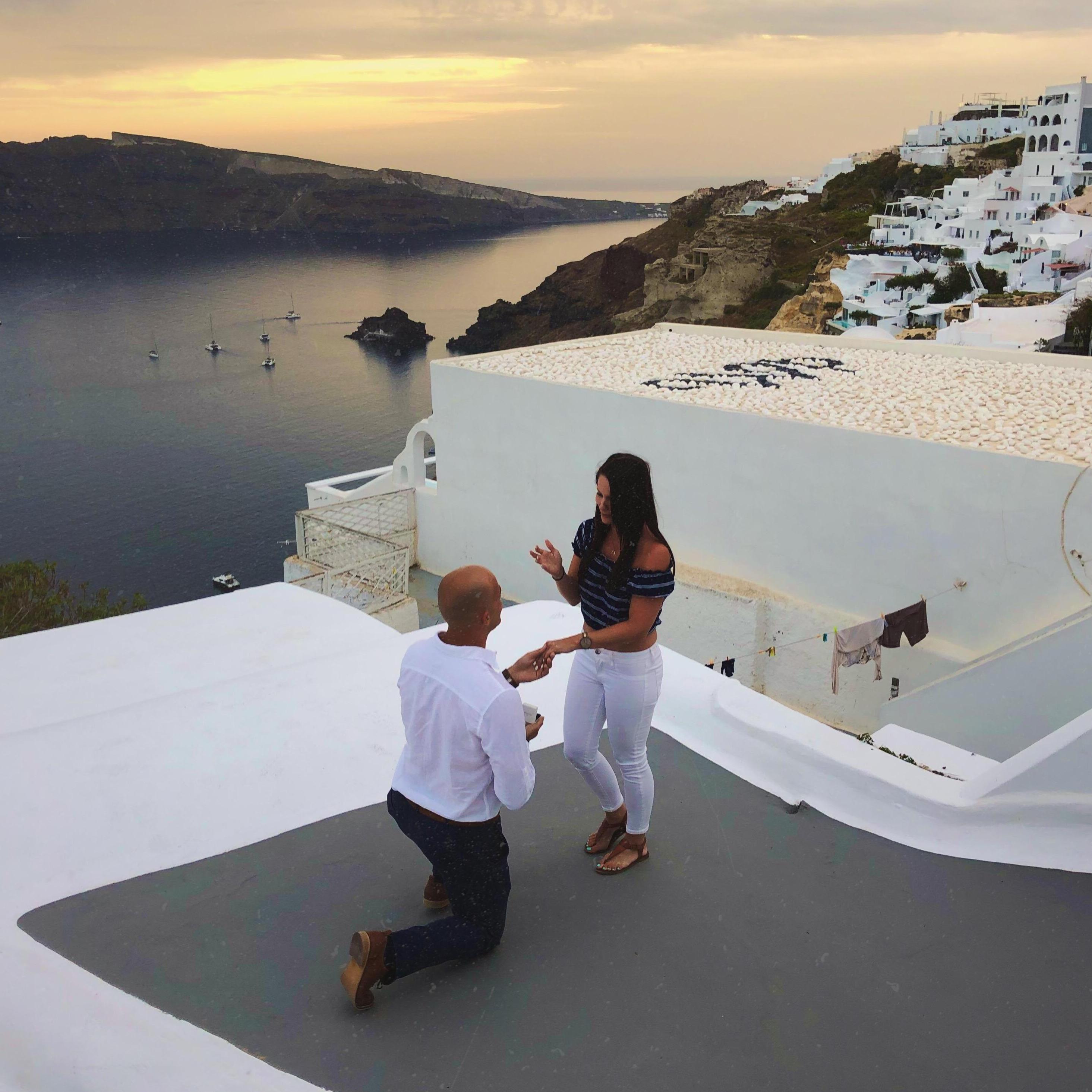 The big moment in Santorini, Greece