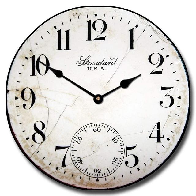 Standard Wall Clock, Available in 7 Sizes, Whisper Quiet, Non-Ticking