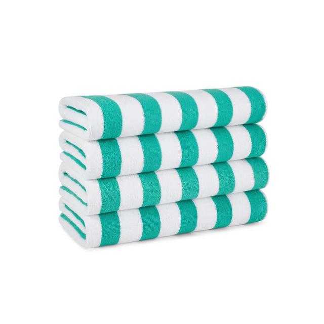Arkwright Home Cali Cabana Striped Beach Towels (4 Pack), 30x60 in., Color Options 100% Soft Cotton