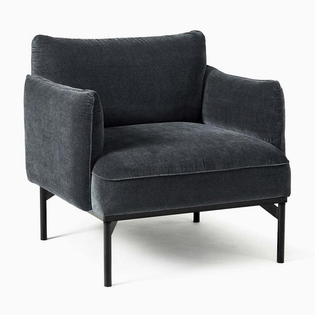 Penn Chair, Modern Chenille, Slate Black